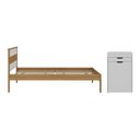 Ver imagem 6 de Cama de Solteiro para Colchão 88 X 188 Cm com Penteadeira 54cm e Puff Multimóveis Cr40121