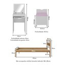 Ver imagem 4 de Cama de Solteiro para Colchão 88 X 188 Cm com Penteadeira 54cm e Puff Multimóveis Cr40121