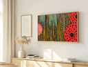 Ver imagem 1 de Quadro Decorativo N°135 105x60cm - Panorâmico Abstrato - Étnico Gráfico - Madeira Clara - Rollflex