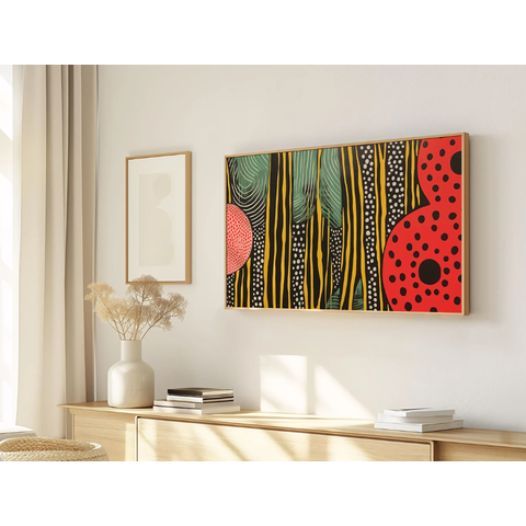 Quadro Decorativo N°135 105x60cm - Panorâmico Abstrato - Étnico Gráfico - Madeira Clara - Rollflex