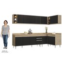Ver imagem 5 de Armário de Cozinha Modulado de Canto 7 Peças Cp35 Balcão com Tampo Castanho/preto - Lumil Lumil Móve