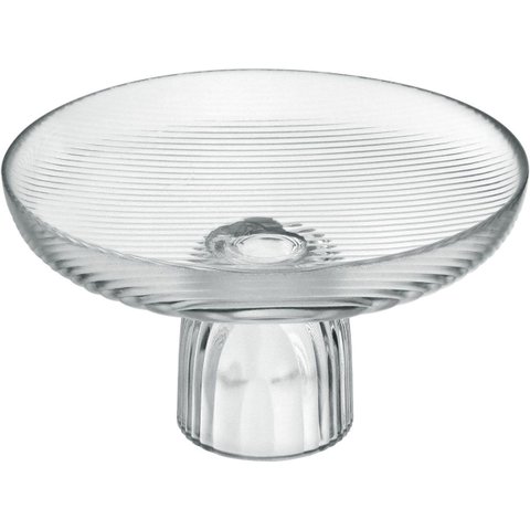 Centro de Mesa Decorativo de Vidro Transparente 17x25x25cm Sala Jantar Decoração