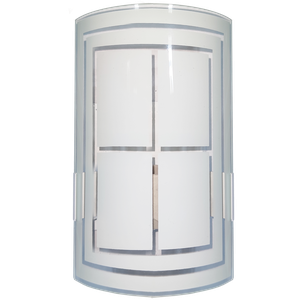 Arandela Moderna Solaris Calha Vidro Curvo Tema Tema Janela