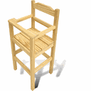 Ver imagem 2 de Cadeira Papinha para Bebê com Trava Fixa em Madeira Maciça - Cru