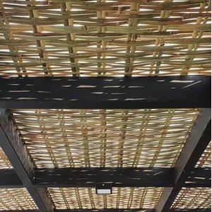 Forro De Bambu Pergolados, Área Gourmet, Placa De 1,00x1,00 Decore Fácil Shop
