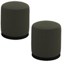 Ver imagem 1 de Kit 2 Puff Puf Para Sala Base Metal Saien Linho SL 74 Peer