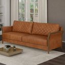 Ver imagem 2 de Sofa 2 Lugares Ambar 165 cm Braços Pes em Madeira Courino Tcs 727 Moll