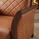 Ver imagem 7 de Sofa 2 Lugares Ambar 165 cm Braços Pes em Madeira Courino Tcs 727 Moll