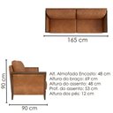 Ver imagem 3 de Sofa 2 Lugares Ambar 165 cm Braços Pes em Madeira Courino Tcs 727 Moll