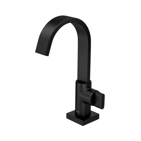 Torneira de Lavatório Mesa Bica Alta Polo 1198 Black Matte Deca