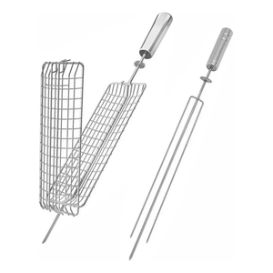 Kit Espeto Tridente + Esp. Grelha P/ Churrasqueira