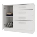 Ver imagem 4 de Cômoda com 1 Porta e 4 Gavetas 104cm Multimóveis CR35474 Neve