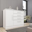 Ver imagem 2 de Cômoda com 1 Porta e 4 Gavetas 104cm Multimóveis CR35474 Neve