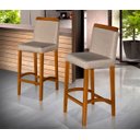 Ver imagem 2 de Kit 3 Banquetas Dubai com Puxador em Madeira Maciça Reflorestada Moveis House Bege