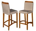 Ver imagem 3 de Kit 3 Banquetas Dubai com Puxador em Madeira Maciça Reflorestada Moveis House Bege