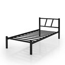 Ver imagem 1 de Cama Solteiro Preto Tubolar De Ferro
