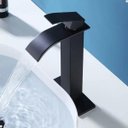 Ver imagem 3 de Torneira Banheiro Cascata Misturador Monocomando Alta Preto Black