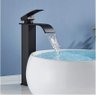 Torneira Banheiro Cascata Misturador Monocomando Alta Preto Black - 5
