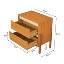 Ver imagem 4 de Mesa de Cabeceira Verona 2 Gavetas MDF Moderno Off White Infantile Móveis