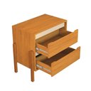 Ver imagem 2 de Mesa de Cabeceira Verona 2 Gavetas MDF Moderno Off White Infantile Móveis