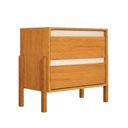 Ver imagem 3 de Mesa de Cabeceira Verona 2 Gavetas MDF Moderno Off White Infantile Móveis