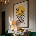 Ver imagem 2 de Quadro Decoração Sala Moderno Floral Grande com Moldura Preta 60x90