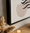 Ver imagem 4 de Quadro Decoração Sala Moderno Floral Grande com Moldura Preta 60x90