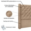 Ver imagem 4 de Cabeceira Cama Box Queen 160cm e Recamier Vicenza Suede S04 - D'Rossi Preto