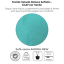 Ver imagem 7 de Sofa Cama 2 Lugares 138 Cm Amora Veludo Deluxe Sofistic Verde Milani Store
