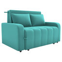 Ver imagem 1 de Sofa Cama 2 Lugares 138 Cm Amora Veludo Deluxe Sofistic Verde Milani Store