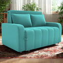 Ver imagem 2 de Sofa Cama 2 Lugares 138 Cm Amora Veludo Deluxe Sofistic Verde Milani Store
