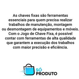 Kit 6 Peças Chave Fixa Boca Aço Carbono 6 a 17mm Starfer - 2