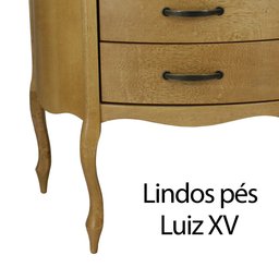 Kit 2 Aparador de Sala Pequeno Decorativo Pés Luiz XV Meia Lua Soberati - 5