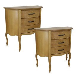 Kit 2 Aparador de Sala Pequeno Decorativo Pés Luiz XV Meia Lua Soberati - 1