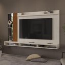 Ver imagem 7 de Painel Home Suspenso para Tv até 75 Polegadas Paris com Nichos Espelho e Ripado Lateral 218 Cm -