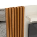 Ver imagem 6 de Painel Home Suspenso para Tv até 75 Polegadas Paris com Nichos Espelho e Ripado Lateral 218 Cm -