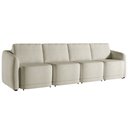 Ver imagem 2 de Sofá Cama Modulado Retrátil e Reclinável Decorativo Varsóvia 436cm Bouclê Bege G33 - Gran Belo