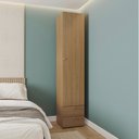 Ver imagem 1 de Guarda-Roupa 2 Módulos 1 Porta 3 Prateleiras 2 Gavetas Frame CabeCasa MadeiraOriginals