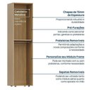 Ver mais imagens de Guarda-Roupa 2 Módulos 1 Porta 3 Prateleiras 2 Gavetas Frame CabeCasa MadeiraOriginals