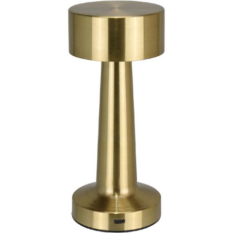 Luminaria de Mesa Decorativo Enfeite Led Usb Home&co Metal 22x9x9cm Ouro