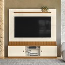 Ver imagem 1 de Home Florianópolis 1,75m Tvs 70'' Painel Nichos e Gavetas -off White / Amendoa