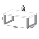 Ver imagem 3 de Mesa de Centro Industrial 100% Mdf Off White/freijó F12 - Pradel