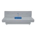Ver imagem 2 de Sofá Cama 3 Lugares Casal Reclinável Suede com Almofadas Cinza