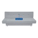 Ver imagem 2 de Sofá Cama 3 Lugares Casal Reclinável Suede com Almofadas Cinza