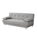 Ver imagem 7 de Sofá Cama 3 Lugares Casal Reclinável Suede com Almofadas Cinza