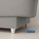 Ver imagem 4 de Sofá Cama 3 Lugares Casal Reclinável Suede com Almofadas Cinza