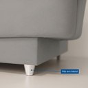 Ver imagem 4 de Sofá Cama 3 Lugares Casal Reclinável Suede com Almofadas Cinza