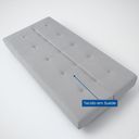 Ver imagem 3 de Sofá Cama 3 Lugares Casal Reclinável Suede com Almofadas Cinza