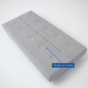 Ver imagem 3 de Sofá Cama 3 Lugares Casal Reclinável Suede com Almofadas Cinza