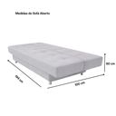 Ver mais imagens de Sofá Cama 3 Lugares Casal Reclinável Suede com Almofadas Cinza